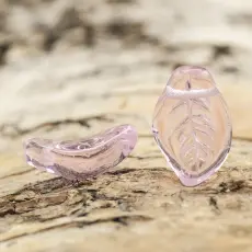 Glaslöv 10x15 mm, Rosa (10st)