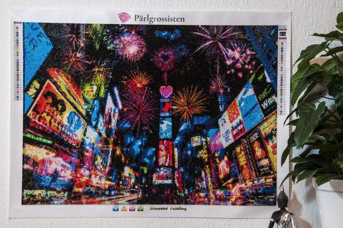 Diamond Painting Canvas 70 x 50 cm, Time Square