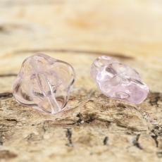 Glaspärla Blomma 10x9,5 mm, Rosa (10st)