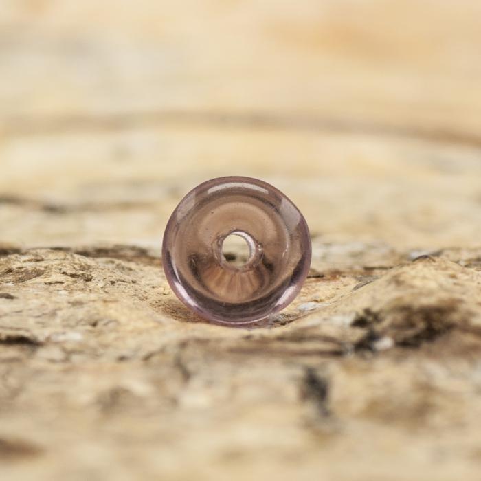 Platt glaspärla 4 mm, Lila (60st)