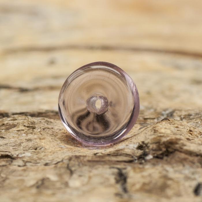 Platt glaspärla 6 mm, Lila (50st)