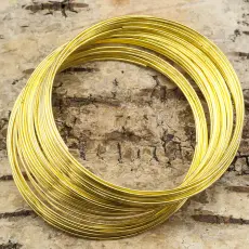 Memory wire 0,60 mm, Guldfärg (48 varv)