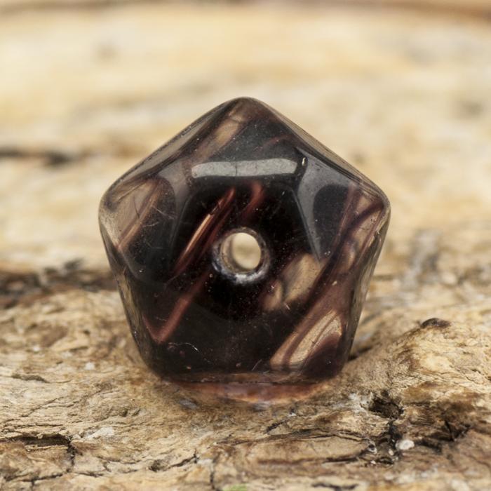 Glaspärla Pentagon 8,5x7,5 mm, Lila (15st)