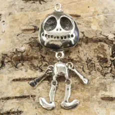 Hänge Jack Skellington 25x67 mm, Antiksilver (st)
