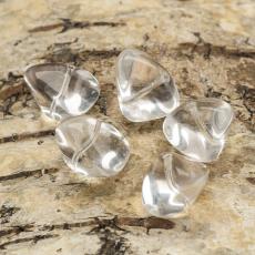 Glaspärla Sten 16x12 mm, Klar (5st)