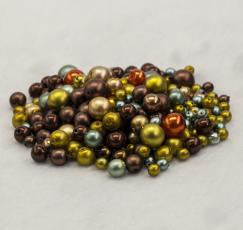 Vaxad glasp&auml;rla 4-8 mm, H&ouml;st/Skogmix (50g)