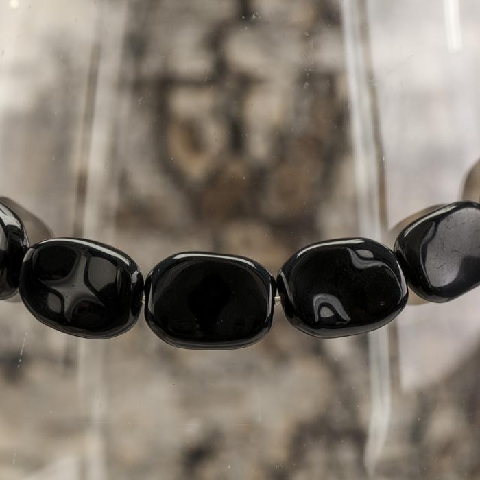 Glaspärla Vriden 9,5x13 mm, Svart (10st)