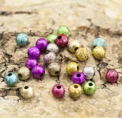 Akrylpärla Stardust 4 mm, Färgmix (100st)