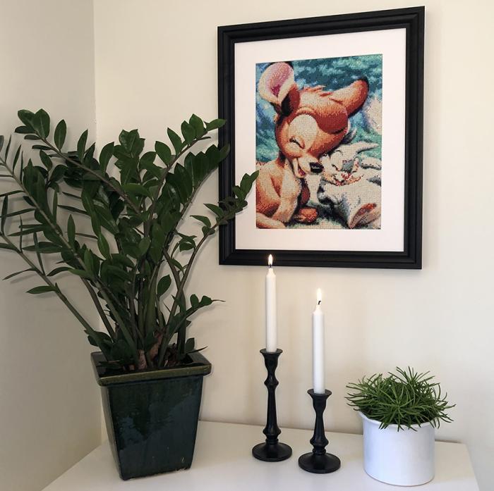 Diamond Painting Canvas 40 x 50 cm, Bambi och Stampe