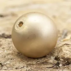 Vaxad glaspärla matt 8 mm, Beige (20st)