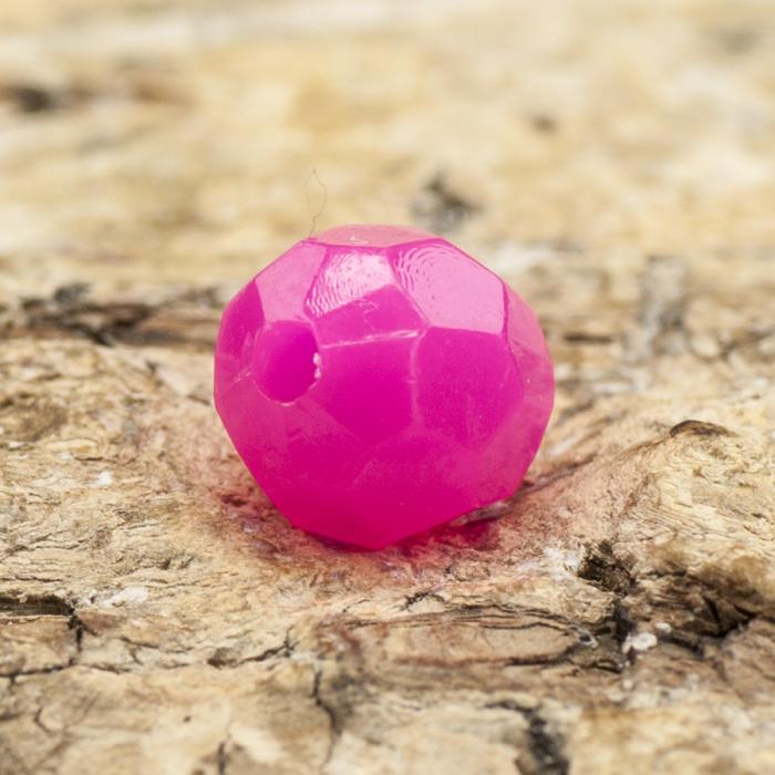 Akrylpärla facetterad opak 6 mm, Cerise (50st)