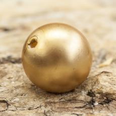 Vaxad glaspärla matt 8 mm, Guld (20st)