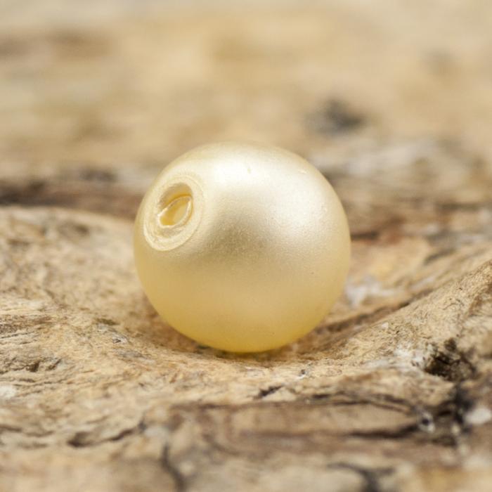 Vaxad glaspärla matt 4 mm, Äggskal (60st)