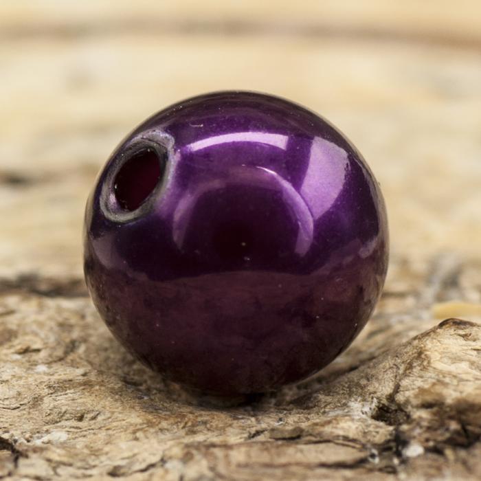 Rund Akrylpärla 8 mm, Bordeaux (30st)