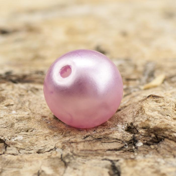 Vaxad glaspärla matt 6 mm, Rosalila (40st)