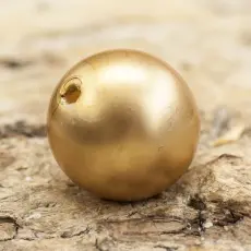 Vaxad glaspärla matt 8 mm, Guld (20st)
