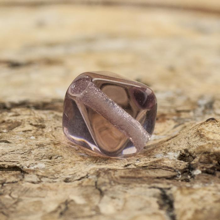 Glaspärla Oktaeder 5x6 mm, Lila (30st)