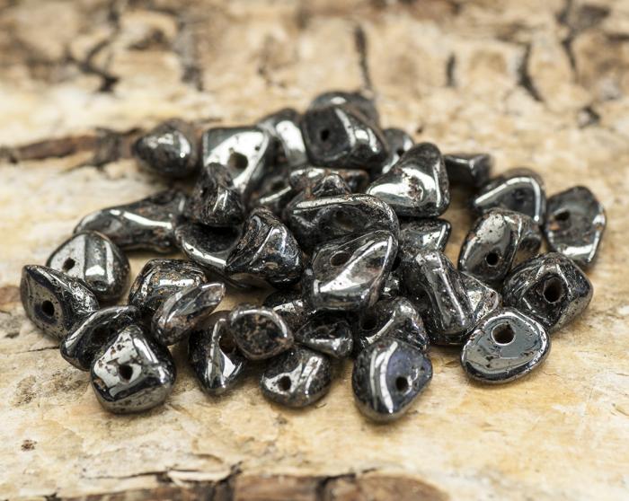 Hematit Chip 2-4 x 4-10 mm, Grå (6g)