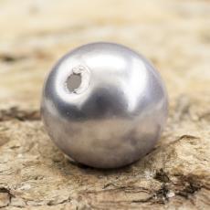 Vaxad glaspärla 8 mm, Duvblå (20st)