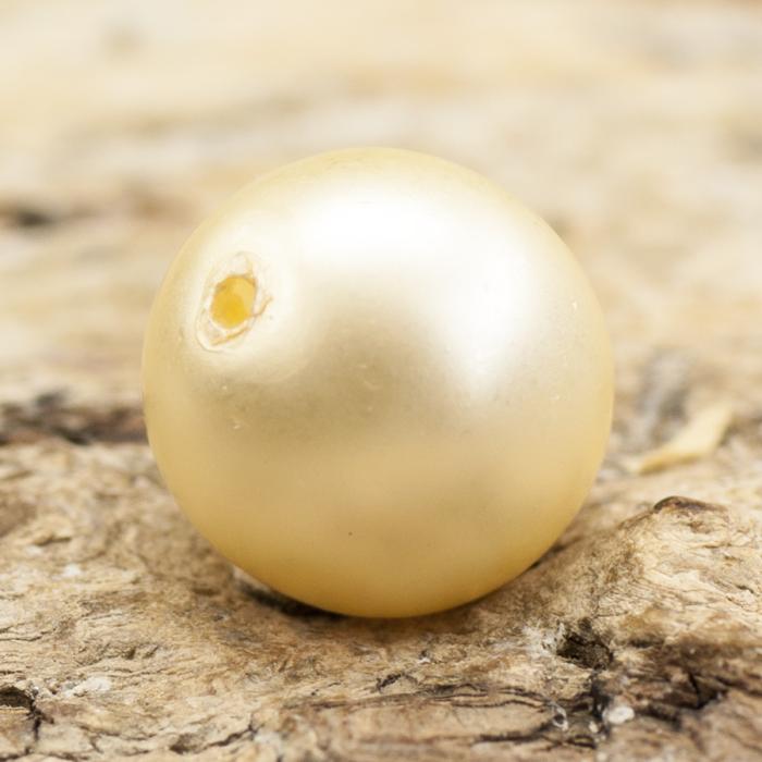 Vaxad glaspärla matt 8 mm, Äggskal (20st)