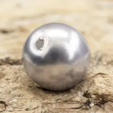 Vaxad glaspärla 8 mm, Duvblå (20st)