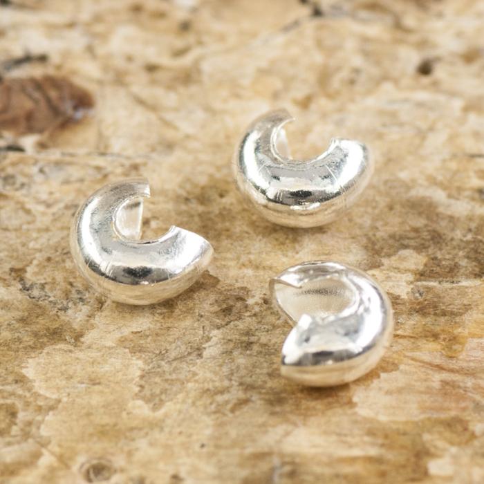 Klämpärlsgömma 3 mm, Silverfärg (20st)