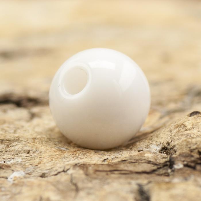 Rund akrylpärla 6 mm, Kritvit (50st)