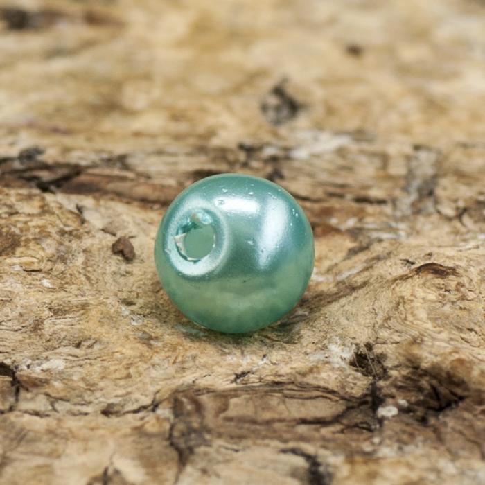 Vaxad glaspärla 4 mm, Turkos (60st)