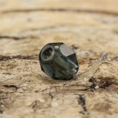 Glaspärla facetterad 4,5x5 mm, Mörkblå (25st)