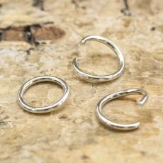 Ring öppningsbar 6 mm, Platinafärg (40st)