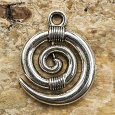 Berlock Spiral 15x19 mm, Antiksilver (3st)
