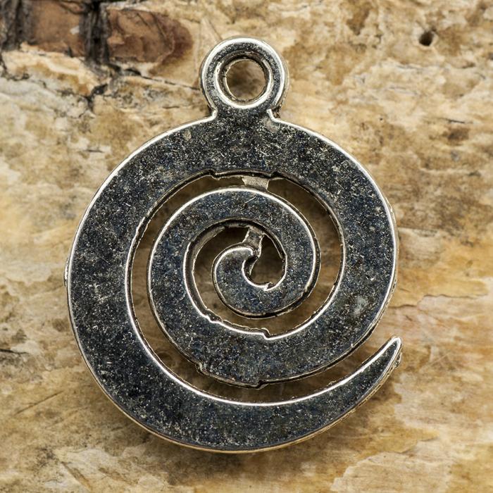 Berlock Spiral 15x19 mm, Antiksilver (3st)