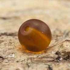 Frostad glaspärla 6 mm, Brun (40st)
