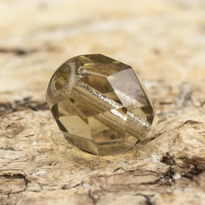 Glaspärla facetterad kula 7 mm, Grå (15st)