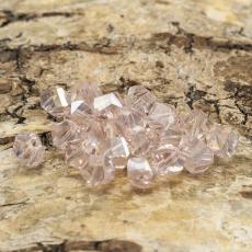 Glaspärla facetterad twist 6 mm, Ljusrosa AB (20st)