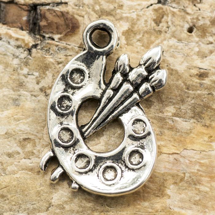 Berlock Palett 12x17 mm, Antiksilver (5st)