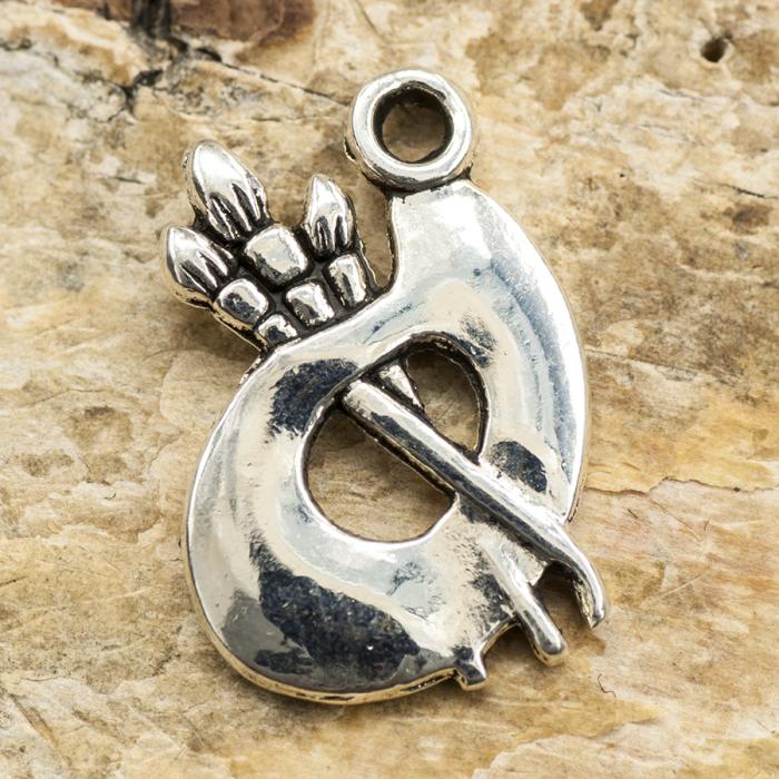 Berlock Palett 12x17 mm, Antiksilver (5st)