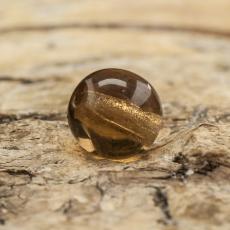 Glaspärla Rund 6 mm, Mörkbrun (40st)