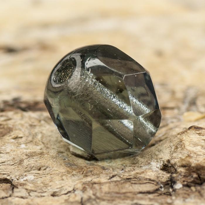 Glaspärla facetterad kula 7 mm, Mörkblå (15st)