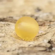 Frostad glaspärla 4 mm, Bärnsten (60st)
