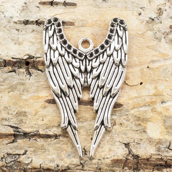 Hänge Änglavingar 24x39 mm, Antiksilver (st)