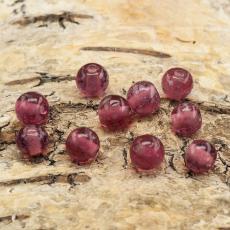 Glaspärla Prick 8x7 mm, Cerise (10st)