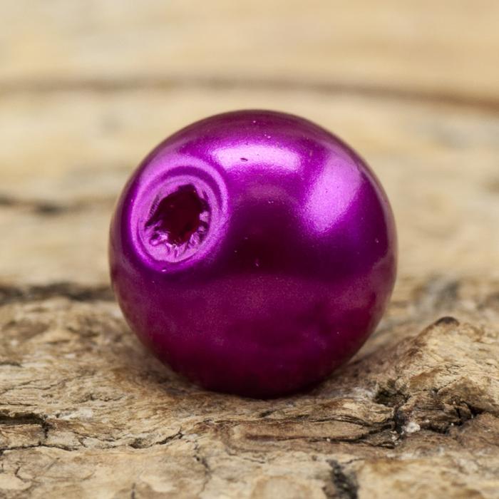 Vaxad glaspärla 8 mm, Rosa kamelia (20st)