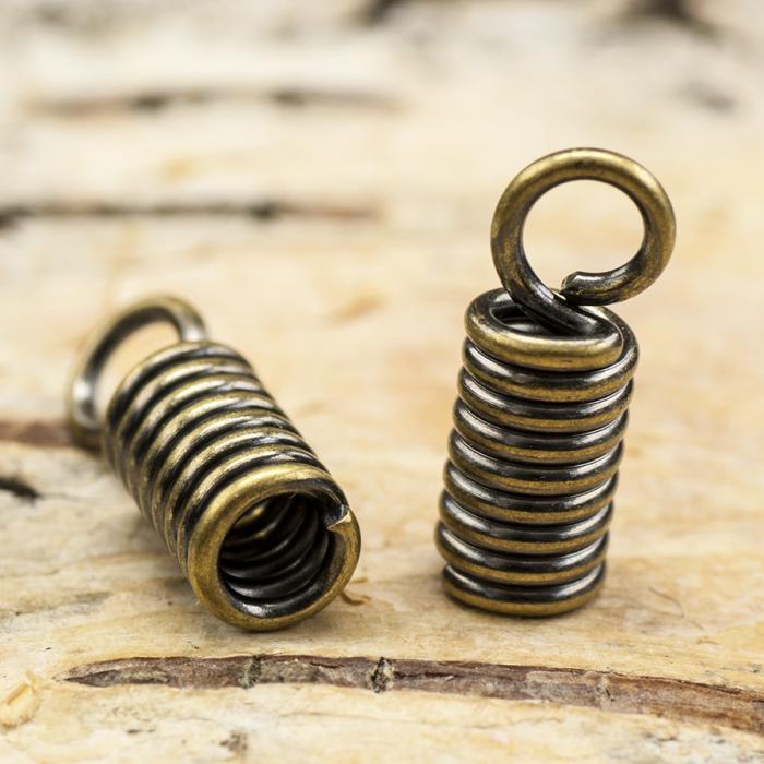 Avslut Spiralhylsa 4,5x12 mm, Antikbrons (20st)