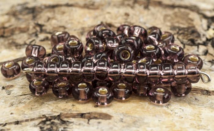 Seed Beads silverlined 5 mm, Mörklila (20g)