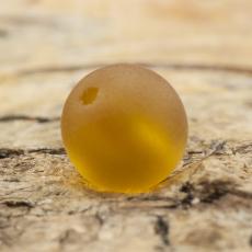 Frostad glaspärla 8 mm, Bärnsten (20st)