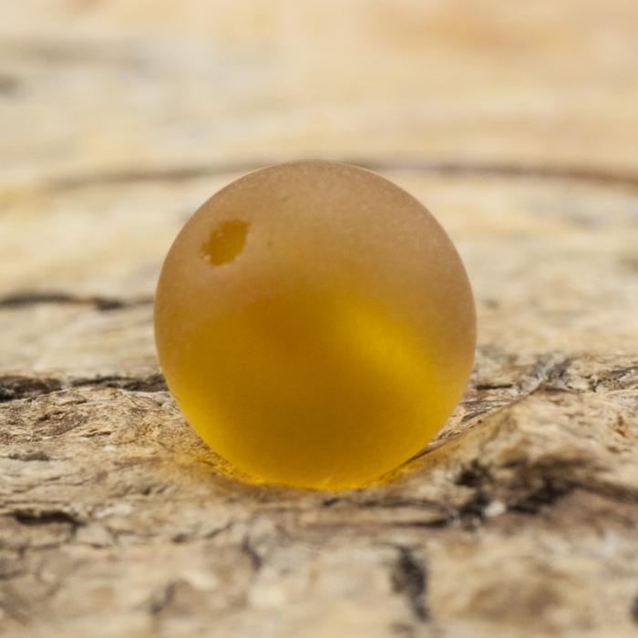Frostad glaspärla 8 mm, Bärnsten (20st)