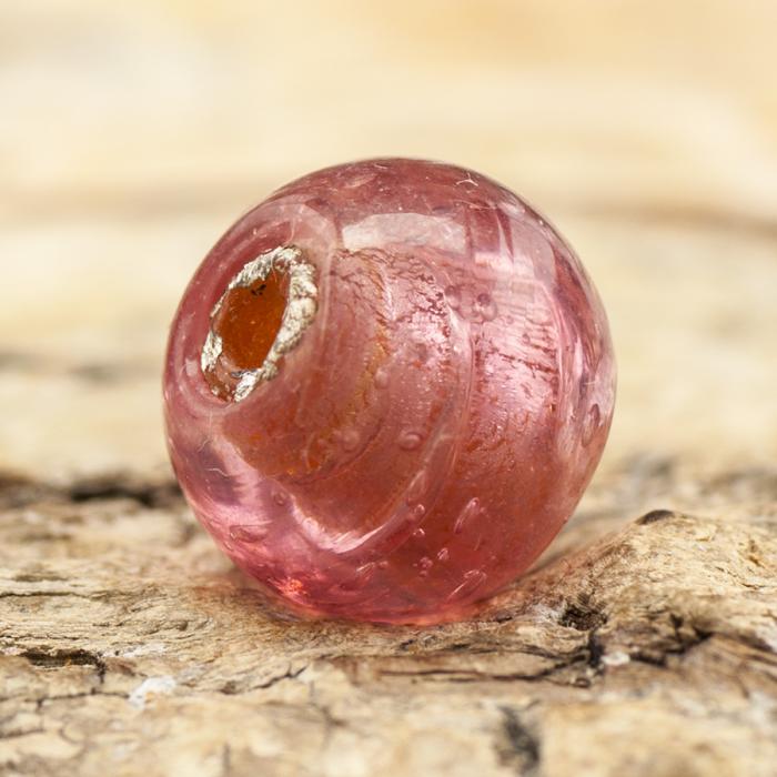Glaspärla Unik 9x7 mm, Rosa (5st)
