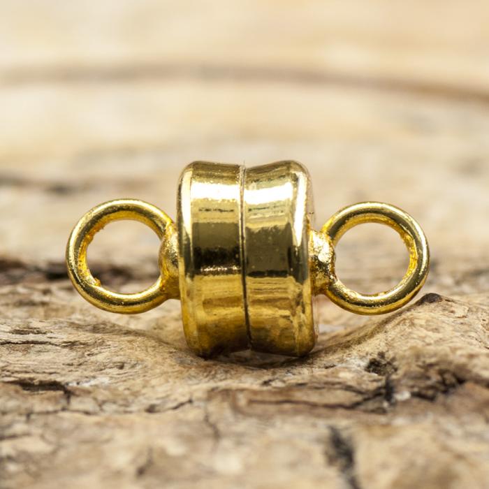 Magnetlås Rondell 10x6 mm. Guldfärg (st)