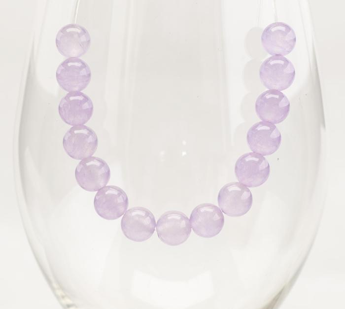 Pärla Malaysia jade 8 mm, Ljuslila (5st)